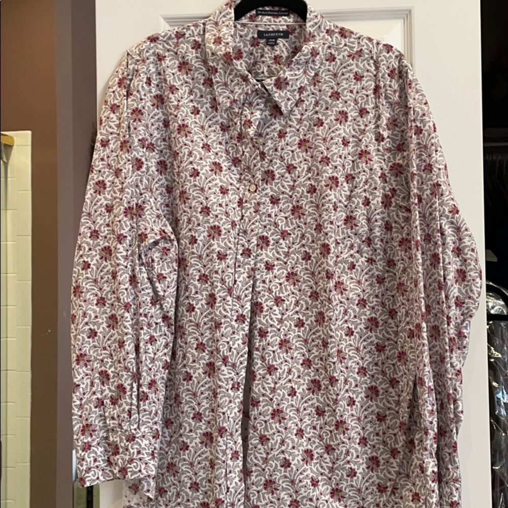 26w land’s end no iron supima cotton shirt long sl
